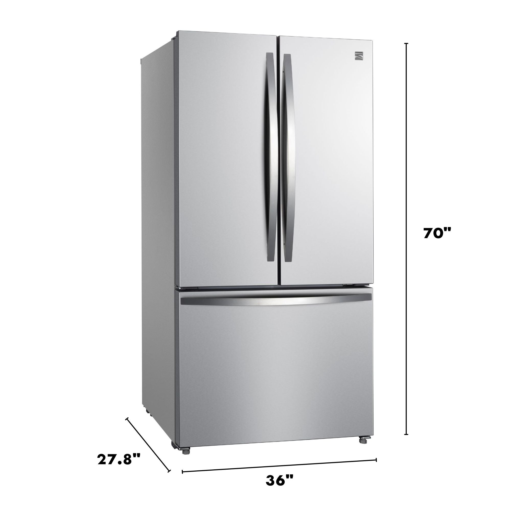 Kenmore 20.3 cu. ft. Counter Depth French Door Refrigerator -  Stainless Steel